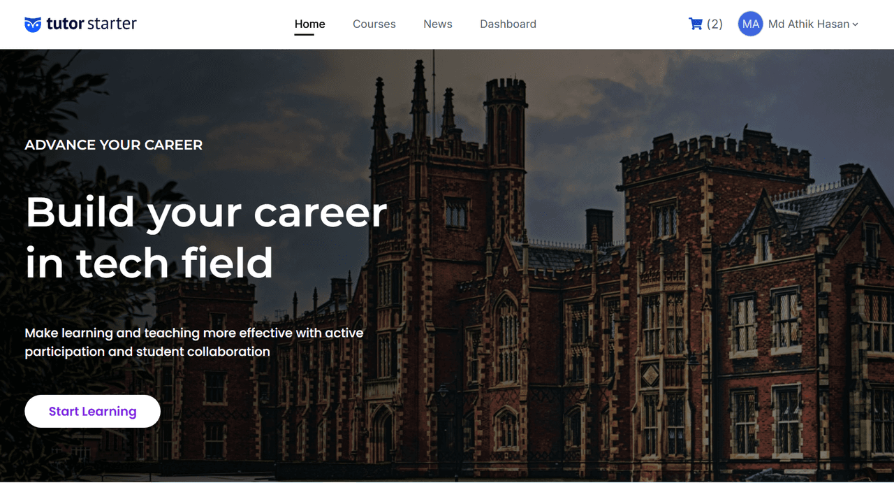 Learning Management website